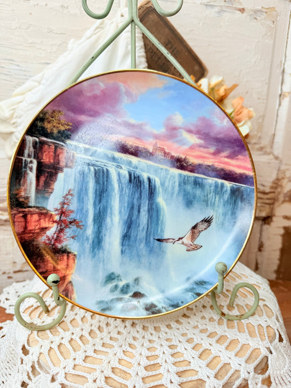 AMAZING VINTAGE PLATE - WATERFALL