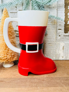 VINTAGE RETRO SANTA BOOT PLANTER - 2 AVAILABLE