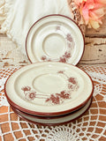 SET OF 4 VINTAGE NORITAKE FLORAL PLATES