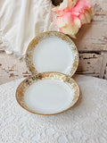 VINTAGE NORITAKE SET OF 2 GOLD TRIM SOUP BOWLS