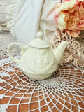VINTAGE ADORABLE HEART TEAPOT JAR