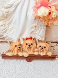 CUTE RESIN PUPPIES WALL DECOR