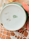 ANTIQUE  MARKED FLORAL JAR AND LID