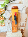 VINTAGE WOODEN WOODPECKER DECOR