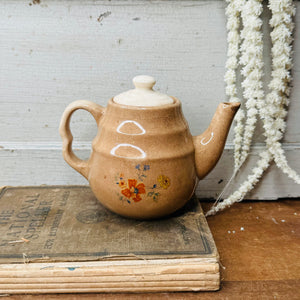 HAND PAINTED CERAMIC VINTAGE TEAPOT