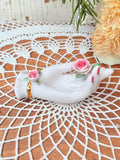 VINTAGE LEFTON FLORAL HAND TRINKET DISH DECOR
