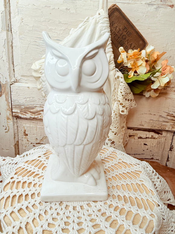LARGE OWL VINTAGE PLANTER