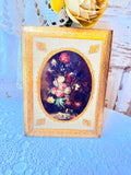VINTAGE MADE IN ITALY GILTED WOOD FLOWERS ART #2