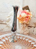 VINTAGE ETCHED MERCURY GLASS  BUD VASE