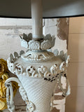 VINTAGE IRON ITALIANATE DETAILED TABLE LAMP