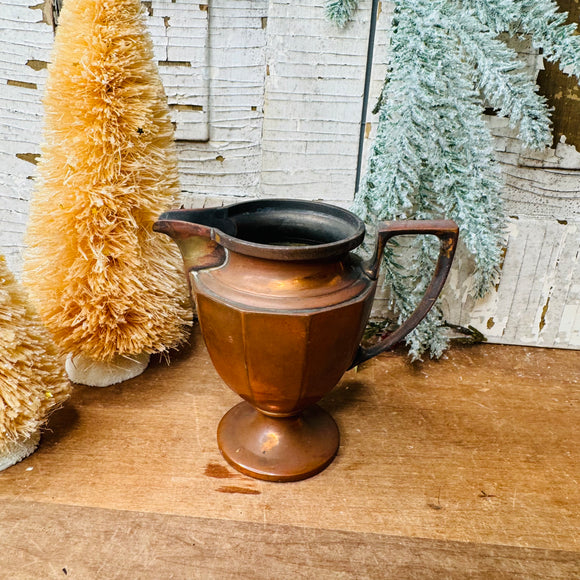 COPPER VINTAGE AND BRASS CREAMER