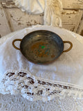 ANTIQUE FRENCH BRASS AND COPPER GRATIN PAN