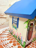 VINTAGE BIRDHOUSE HAND PAINTED