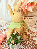 VINTAGE SPRING BUNNY STUFFED ANIMAL DECOR