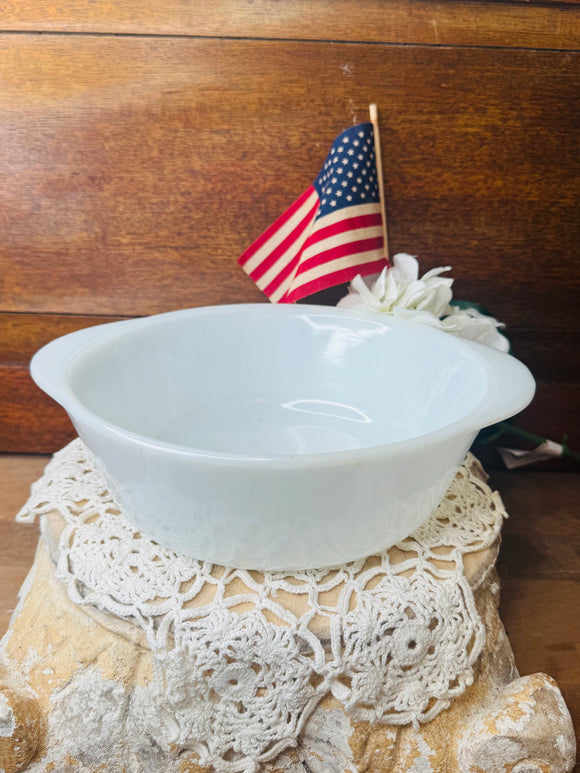 MILK GLASS CASSEROLE