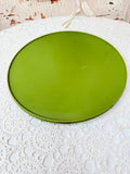 VINTAGE AVOCADO GREEN MELAMINE MID CENTURY LAZY SUSAN - 2 AVAILABLE