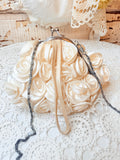 VINTAGE SILK ROSETTE PURSE