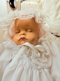 VINTAGE BABY DOLL IN CRADLE MUSICAL