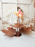 VINTAGE COPPER LEAF FOLDABLE TRAY