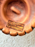 VINTAGE COPPER MADE IN USA GEORGIAN DOUBLE CANDLE HOLDER SCROLLY