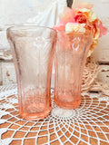 PAIR OF INDIANA GLASS PINK DETAILED 1930S GLASSES