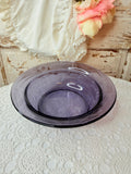 VINTAGE RARE PURPLE GLASS SERVING BOWL