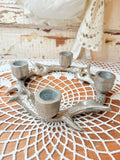 VINTAGE SILVER ANTLER CANDLESTICK HOLDER