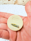 VINTAGE FLORAL ENAMEL BROOCH PIN