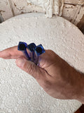 SET OF 3 VINTAGE COBALT BLUE GLASS BAR STIRRERS NYC RESTAURANTS