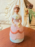 ORNATE VINTAGE BELL - PINK DRESS ROSE