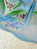 VINTAGE HAND PAINTED SIGNED BLUE FLORAL BELL