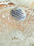 VINTAGE LEAD CRYSTAL PRINCESS HOUSE MADE IN USA TOOTHPICK HOLDER - 2 AVAILABLE
