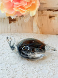 VINTAGE VINCI BLOWN GLASS TURTLE STATUETTE PAPER WEIGHT DECOR