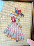 Vintage Victorian lady, handmade framed art ￼