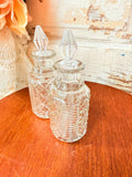 SET OF 2 VINTAGE GLASS CRUETS