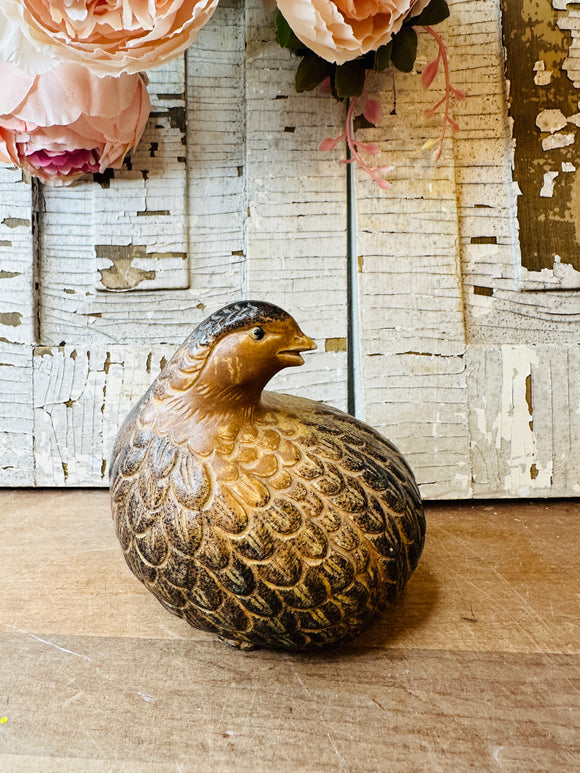 VINTAGE LARGE CERAMIC QUAIL