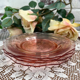 SET OF 4 VINTAGE CAMBRIDGE PINK DEPRESSION GLASS SALAD PLATES