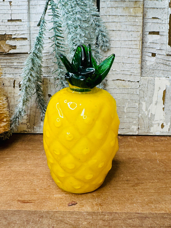 HANDBLOWN FRUIT VINTAGE DECOR - PINEAPPLE