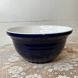 BLUE STONEWARE VINTAGE MIXING BOWL