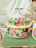 VINTAGE GRACIE BONE CHINA SUGAR BOWL AND CREAMER SET
