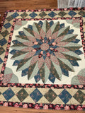 VINTAGE STAR BURST QUILT 86x86