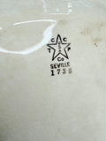 ANTIQUE SEVILLE FLORAL PORCELAIN PLATE