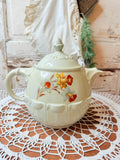 VINTAGE DRIPOLATOR FLORAL TEAPOT PITCHER