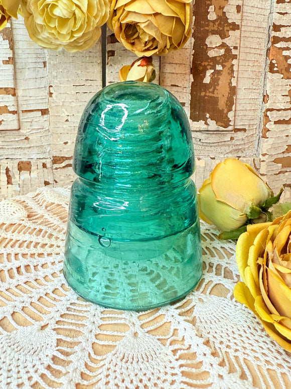 VINTAGE TURQUOISE INSULATORS - 2 AVAILABLE