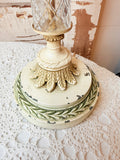 VINTAGE FRENCH HOLLYWOOD CRYSTAL REGENCY STYLE TALL LAMP
