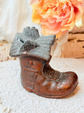 VINTAGE COPPER SHOE HOUSE PIGGY BANK
