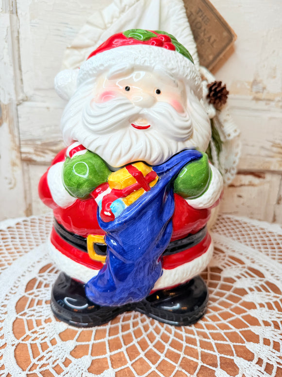 LARGE VINTAGE COOKIE JAR SANTA