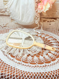 VINTAGE LACE HANDMADE HANDHELD MIRROR