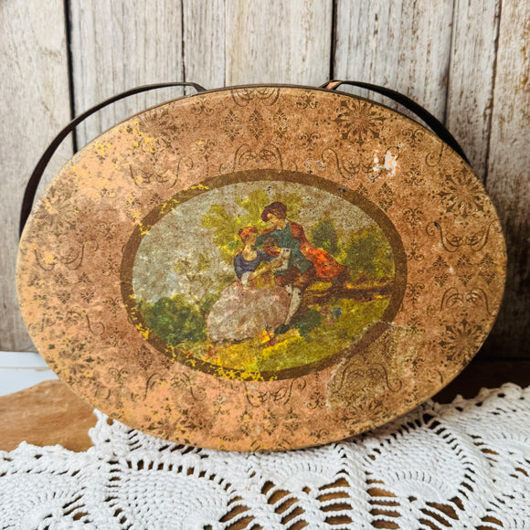 ANTIQUE VICTORIAN HAT BOX OVAL
