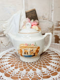 VINTAGE VITREOUS CHINA COTTAGE TEAPOT